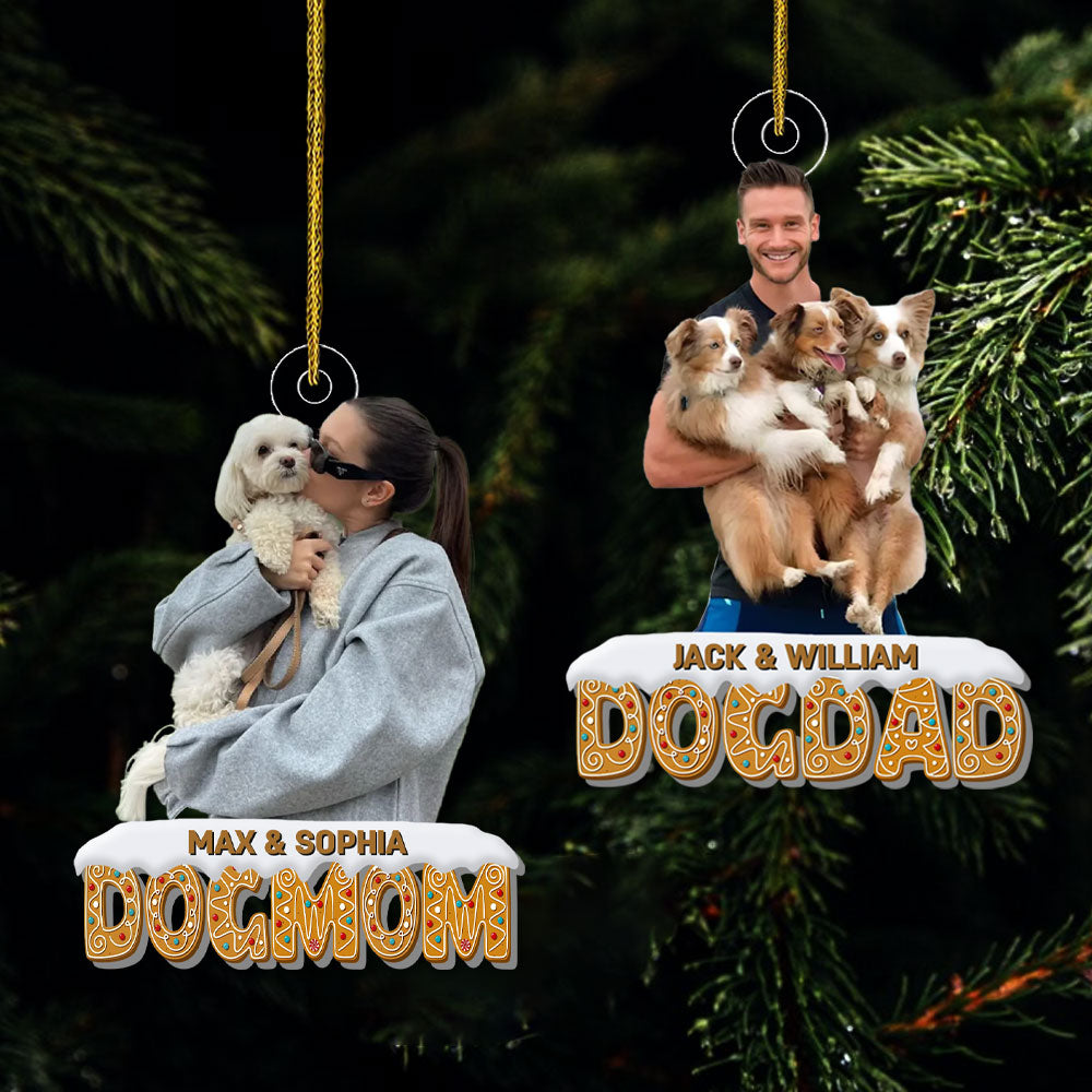 Personalized Custom Photo Acrylic Ornament - Christmas Gift For Dog Lovers T1807 Pt99