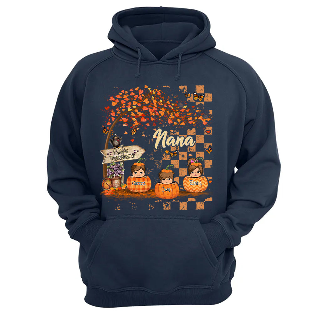 Personalized Grandma's Little Pumpkin Autumn Shirt Pt99