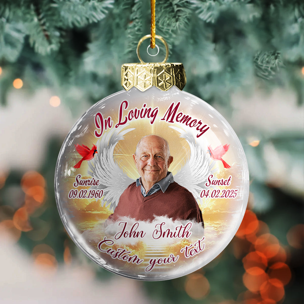 In Loving Memory - Memorial Flat Acrylic Ornament Christmas NA04 Hv01