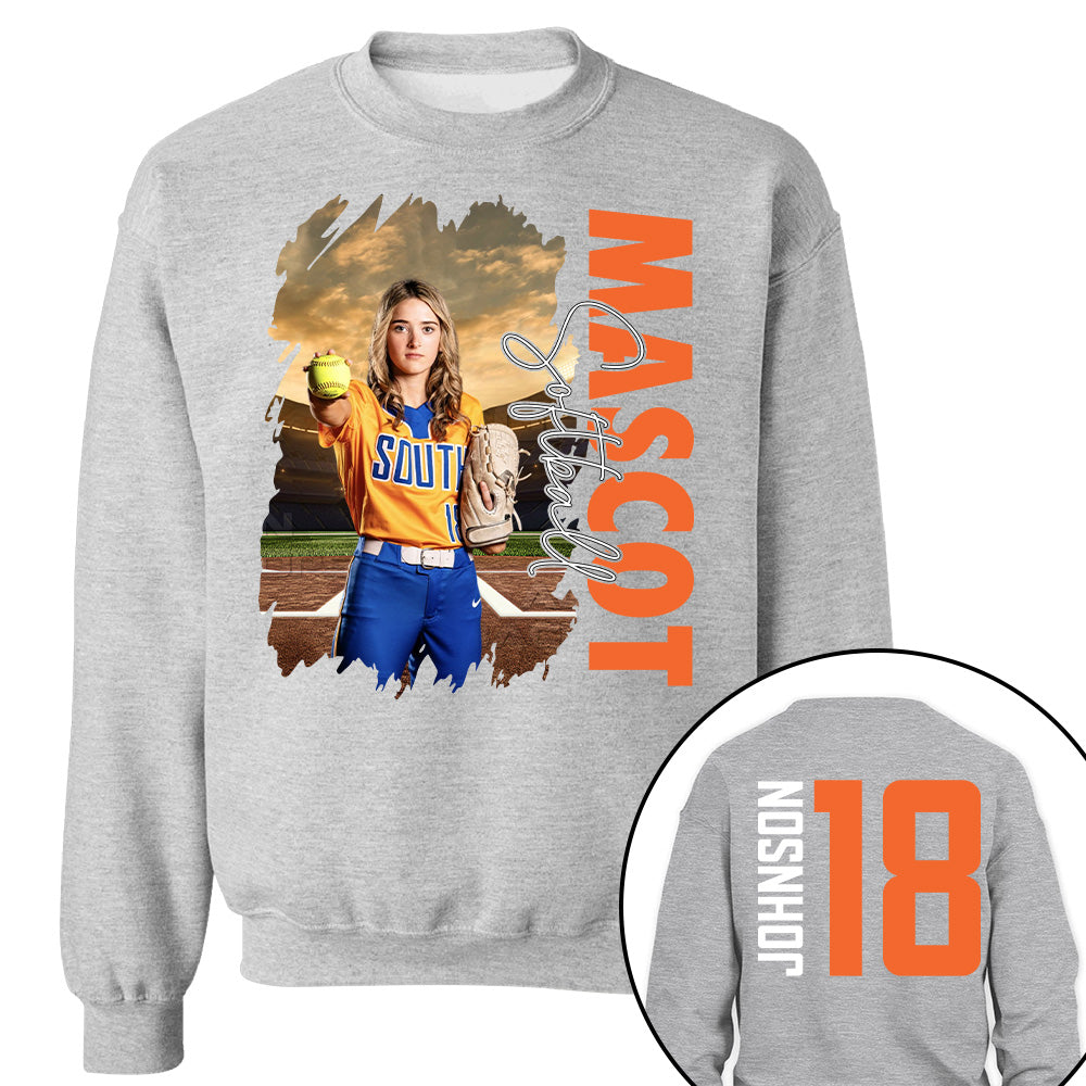 Custom Photo Softball Shirt, Personalized Softball Mom Shirt, Game Day Softball Hoodie, Softball Dad Sweatshirt