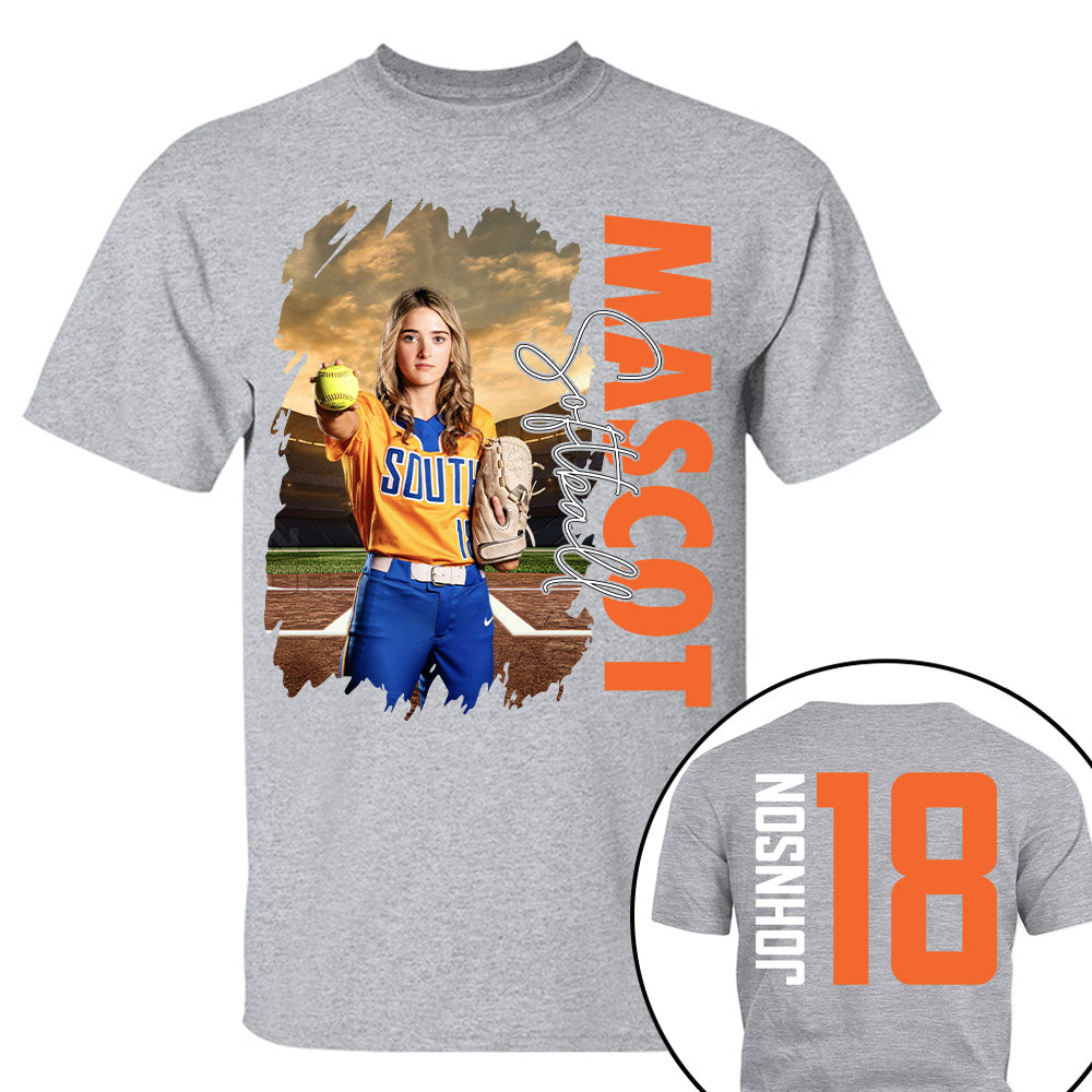 Custom Photo Softball Shirt, Personalized Softball Mom Shirt, Game Day Softball Hoodie, Softball Dad Sweatshirt