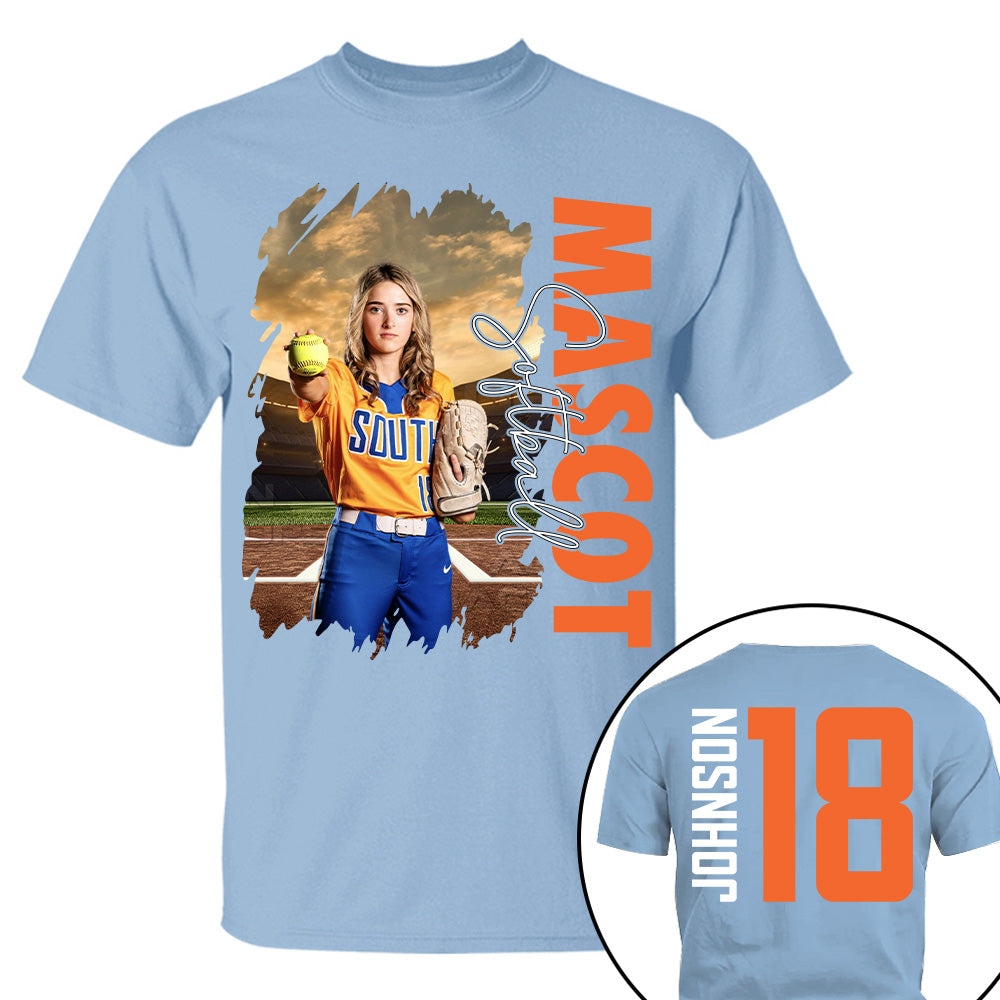 Custom Photo Softball Shirt, Personalized Softball Mom Shirt, Game Day Softball Hoodie, Softball Dad Sweatshirt