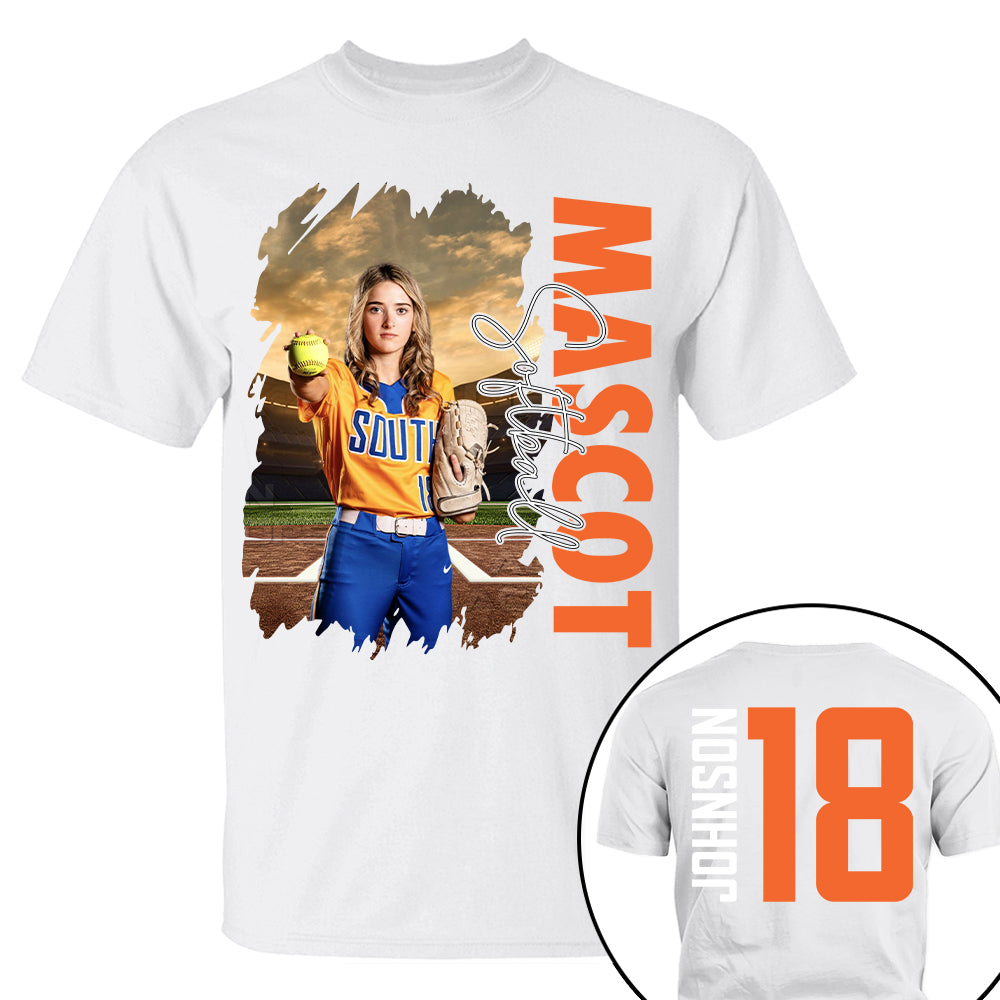 Custom Photo Softball Shirt, Personalized Softball Mom Shirt, Game Day Softball Hoodie, Softball Dad Sweatshirt