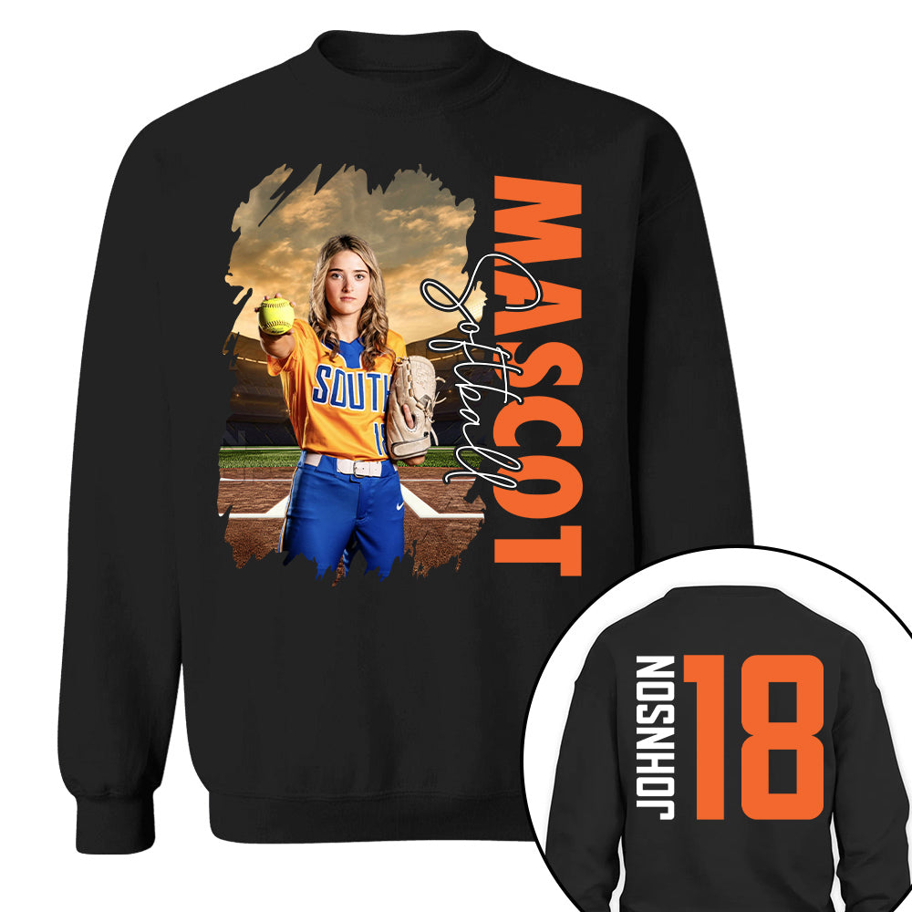 Custom Photo Softball Shirt, Personalized Softball Mom Shirt, Game Day Softball Hoodie, Softball Dad Sweatshirt