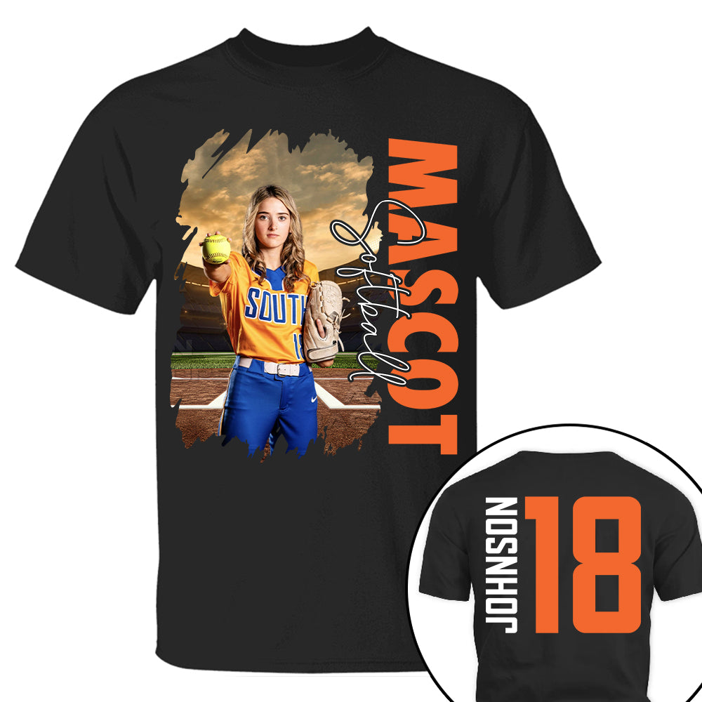 Custom Photo Softball Shirt, Personalized Softball Mom Shirt, Game Day Softball Hoodie, Softball Dad Sweatshirt