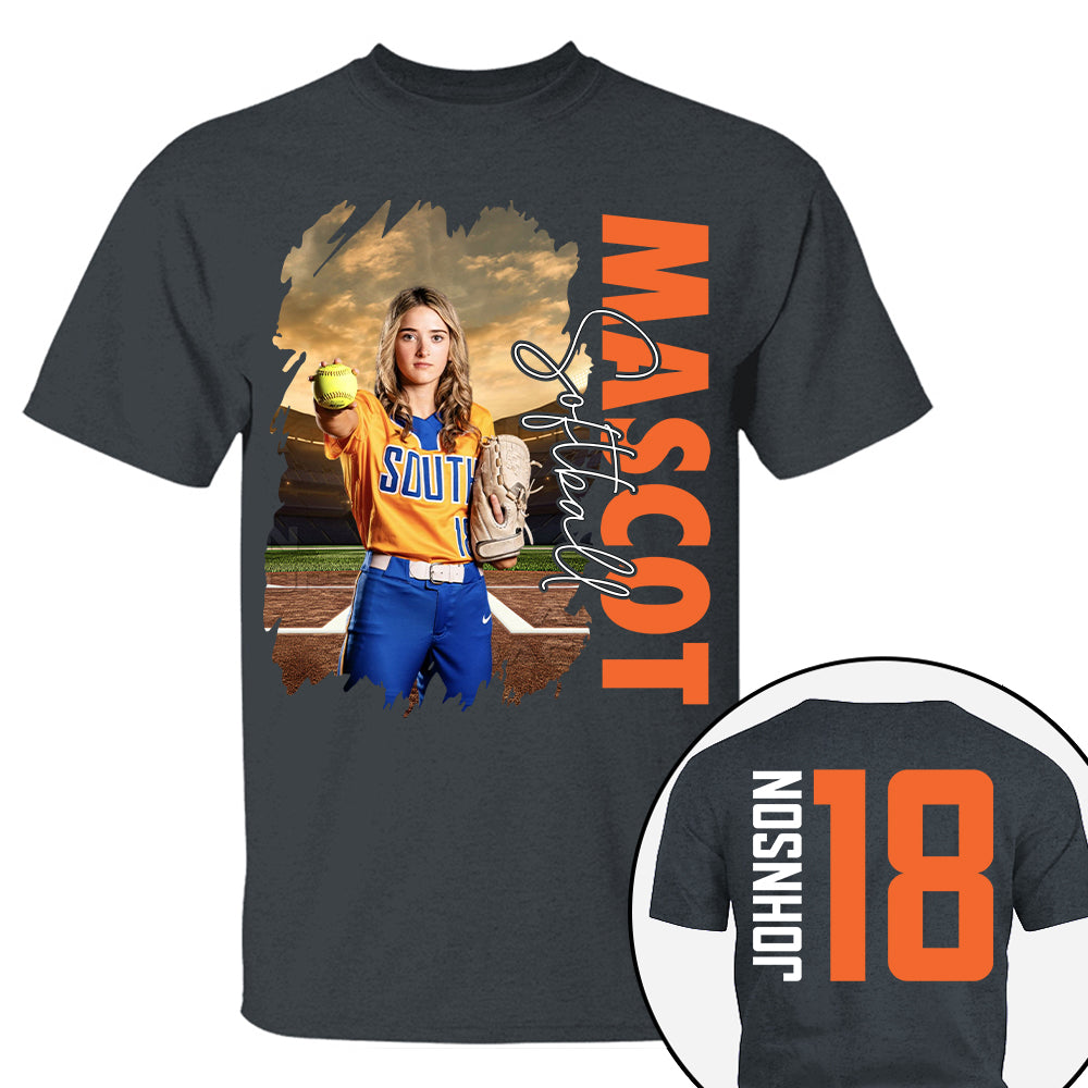Custom Photo Softball Shirt, Personalized Softball Mom Shirt, Game Day Softball Hoodie, Softball Dad Sweatshirt