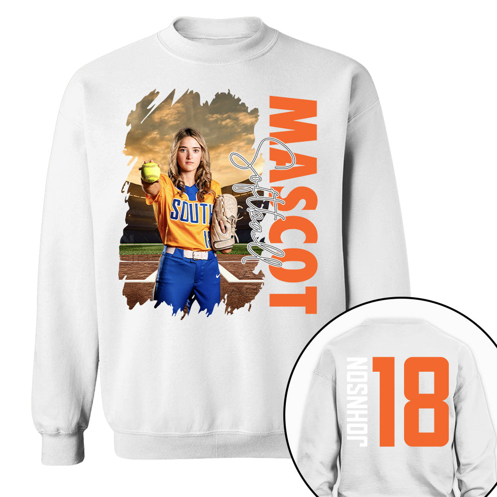 Custom Photo Softball Shirt, Personalized Softball Mom Shirt, Game Day Softball Hoodie, Softball Dad Sweatshirt