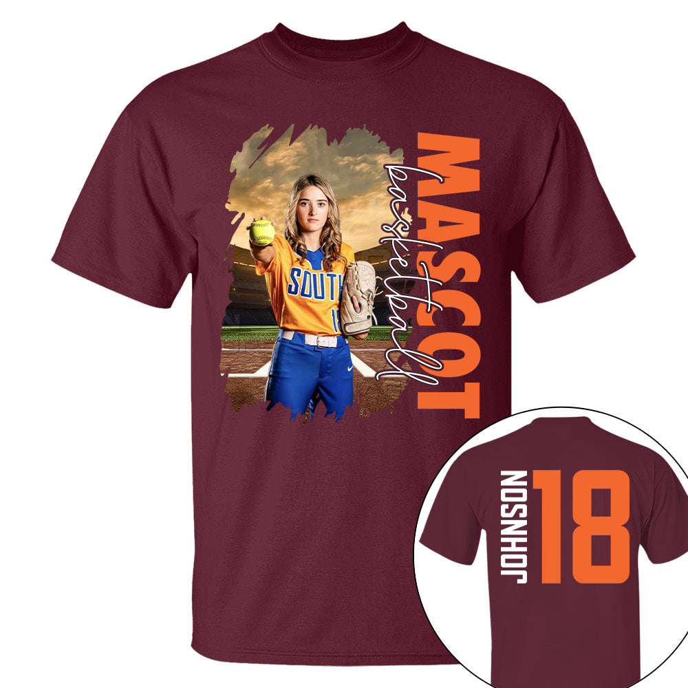 Custom Photo Softball Shirt, Personalized Softball Mom Shirt, Game Day Softball Hoodie, Softball Dad Sweatshirt