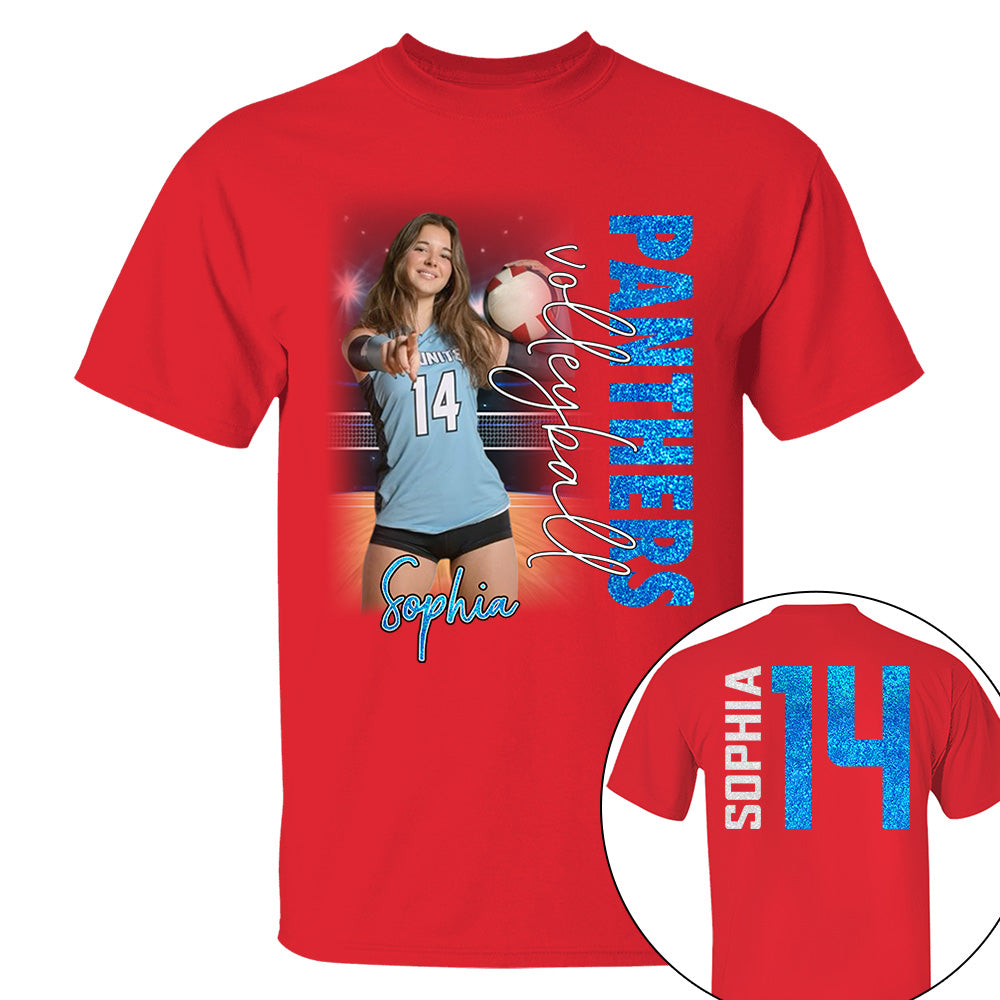 Personalized Volleyball Player Shirt, Custom Name & Number Volleyball Tee, Volleyball Mom Gift Na02 VH01
