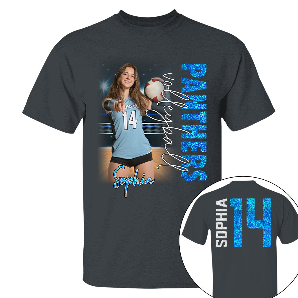 Personalized Volleyball Player Shirt, Custom Name & Number Volleyball Tee, Volleyball Mom Gift Na02 VH01