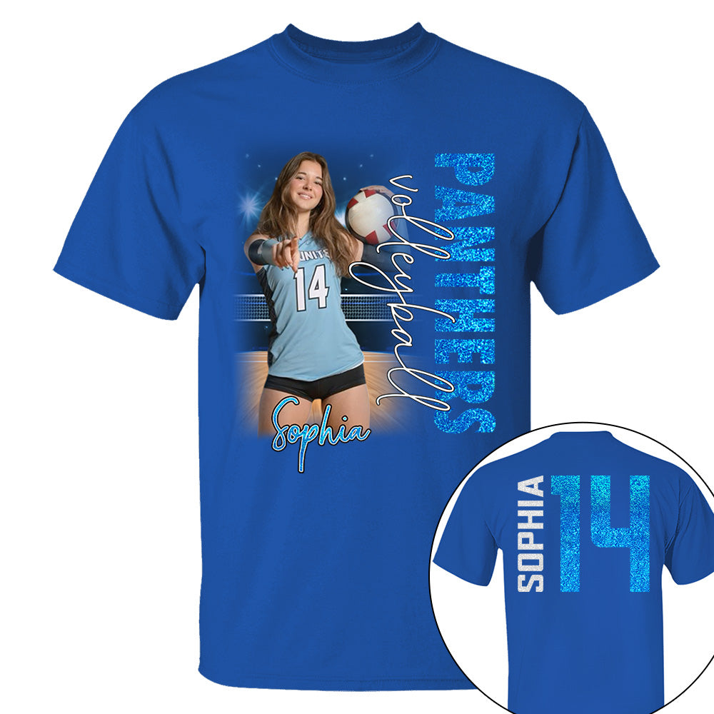 Personalized Volleyball Player Shirt, Custom Name & Number Volleyball Tee, Volleyball Mom Gift Na02 VH01