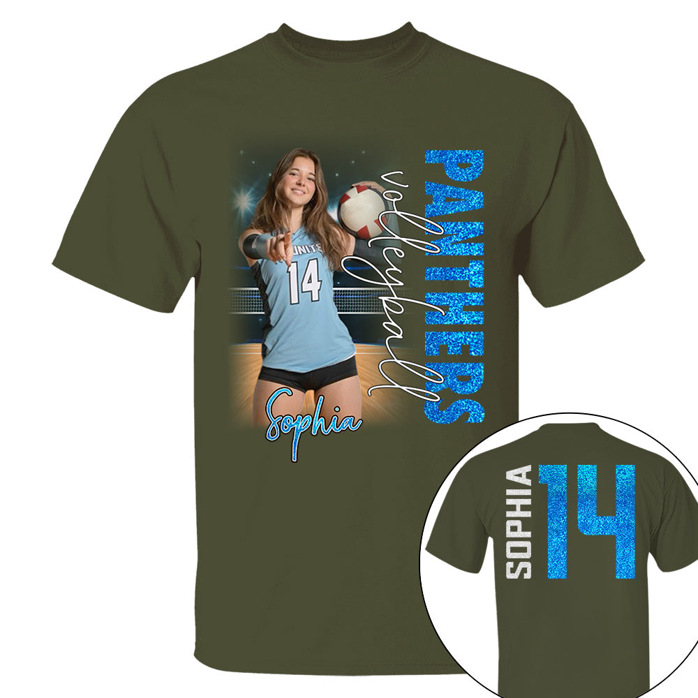 Personalized Volleyball Player Shirt, Custom Name & Number Volleyball Tee, Volleyball Mom Gift Na02 VH01