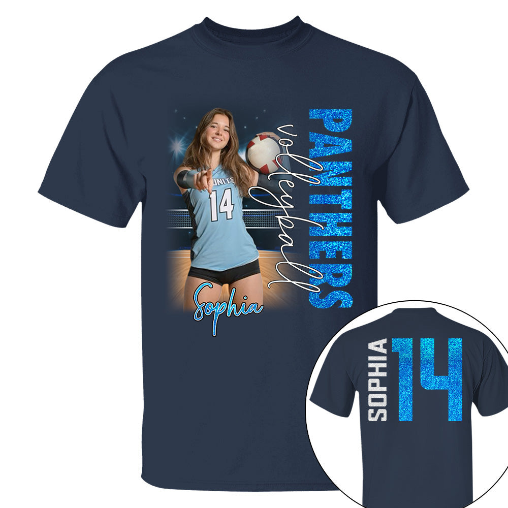 Personalized Volleyball Player Shirt, Custom Name & Number Volleyball Tee, Volleyball Mom Gift Na02 VH01