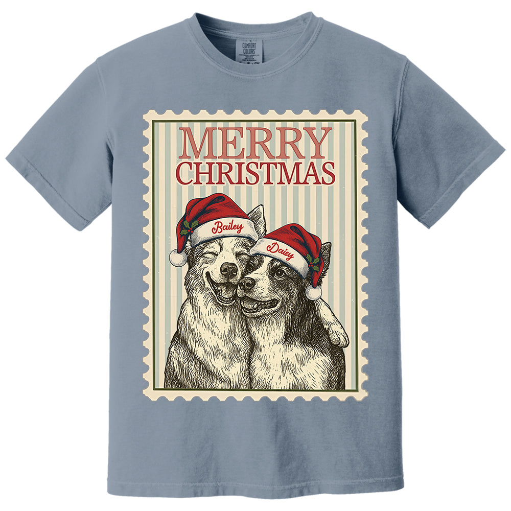 Merry Christmas Custom Dog Photo Shirt Gift For Pet Lovers T1807