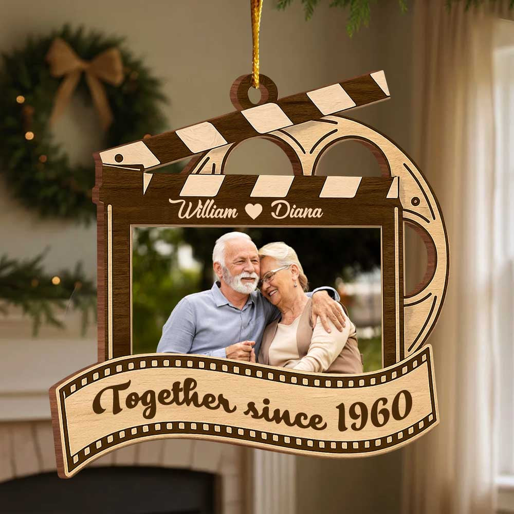 Together Since, Custom Photo Wooden Ornament, Gift For Couples T1807 Nh00
