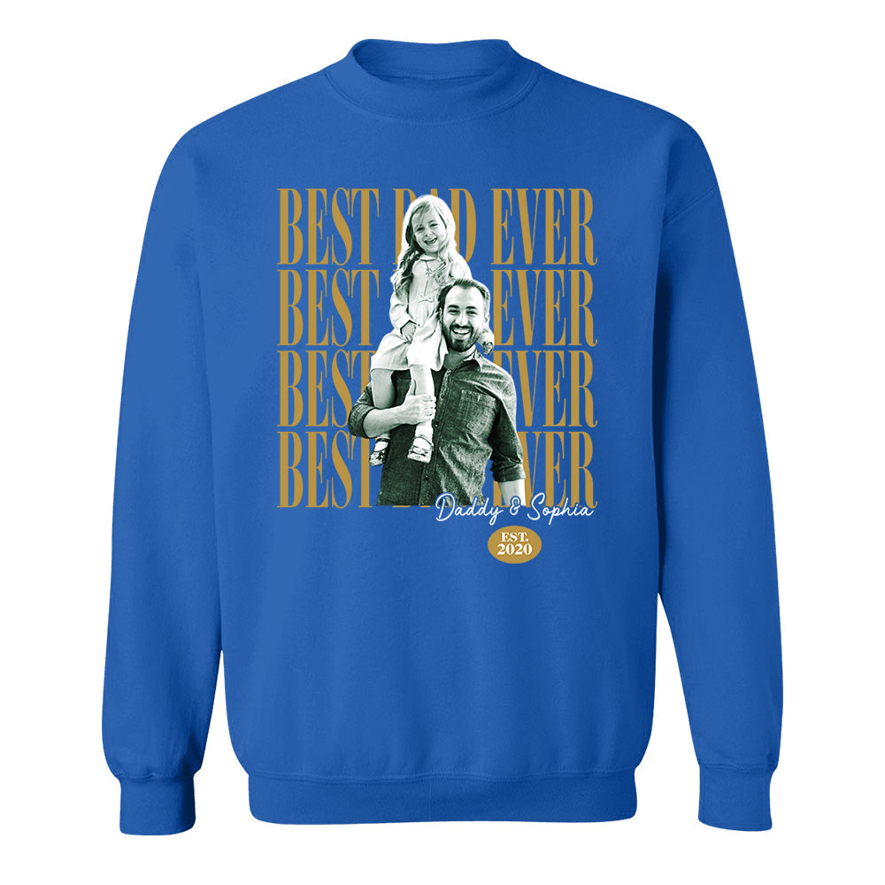 Custom Fathers Day Shirt With Kids Photo, Best Dad Ever , Father's Day L0411 VH01