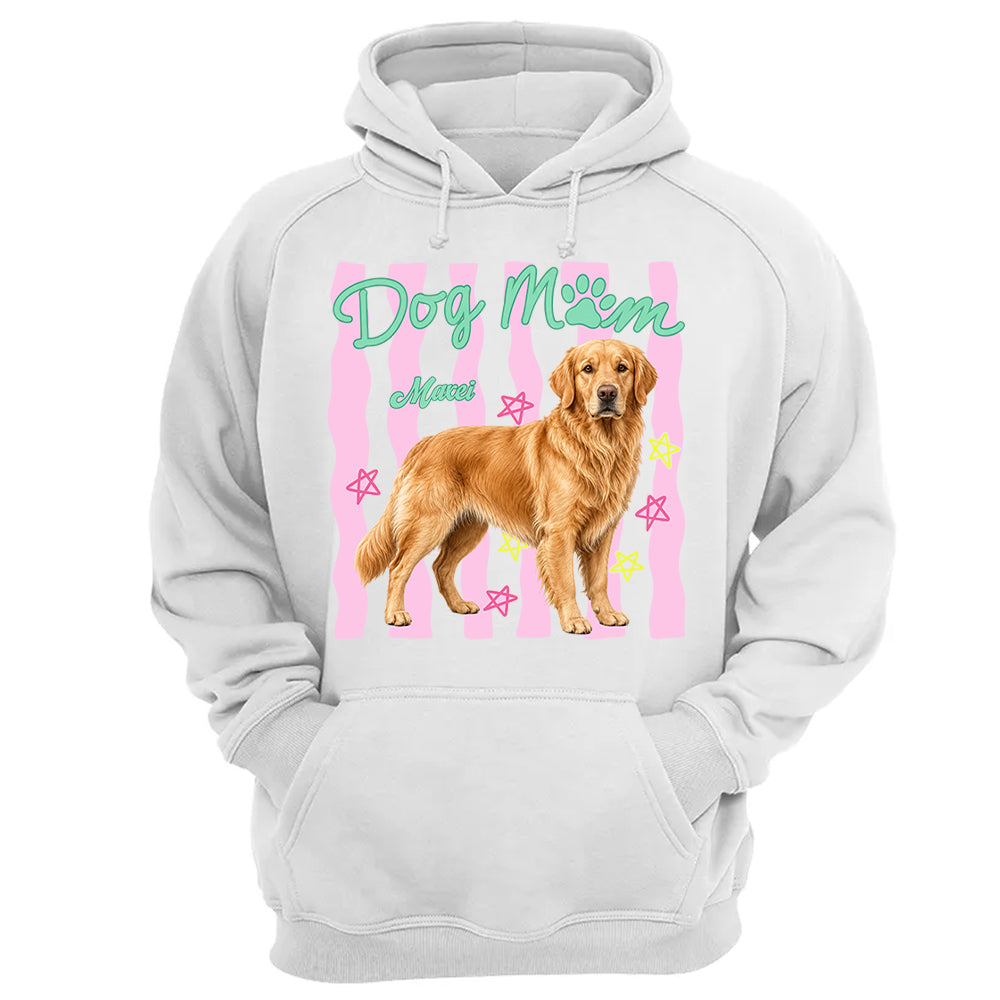 Personalized Dog Mom Shirt, Everyday Striped Shirt, Preppy Dog Mama, Gift For Dog Lover T1807 Pt99