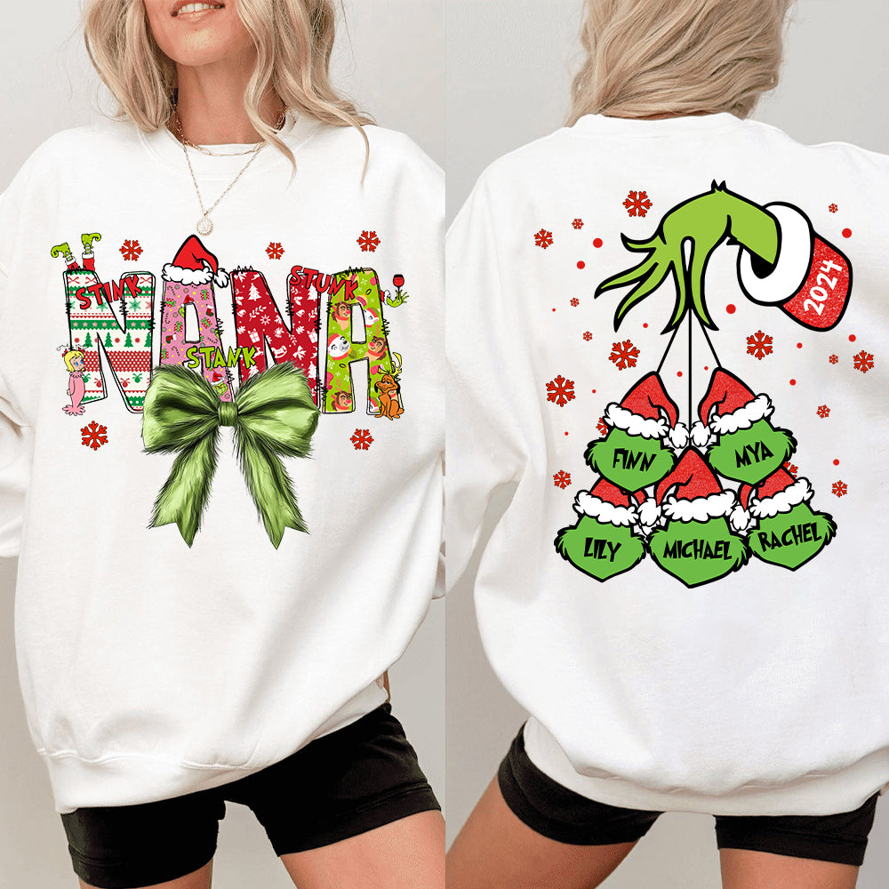Personalized Nana Coquette Shirt - Custom Nickname For Grandma Mimi Nana And Kid Names NA04 Tu20