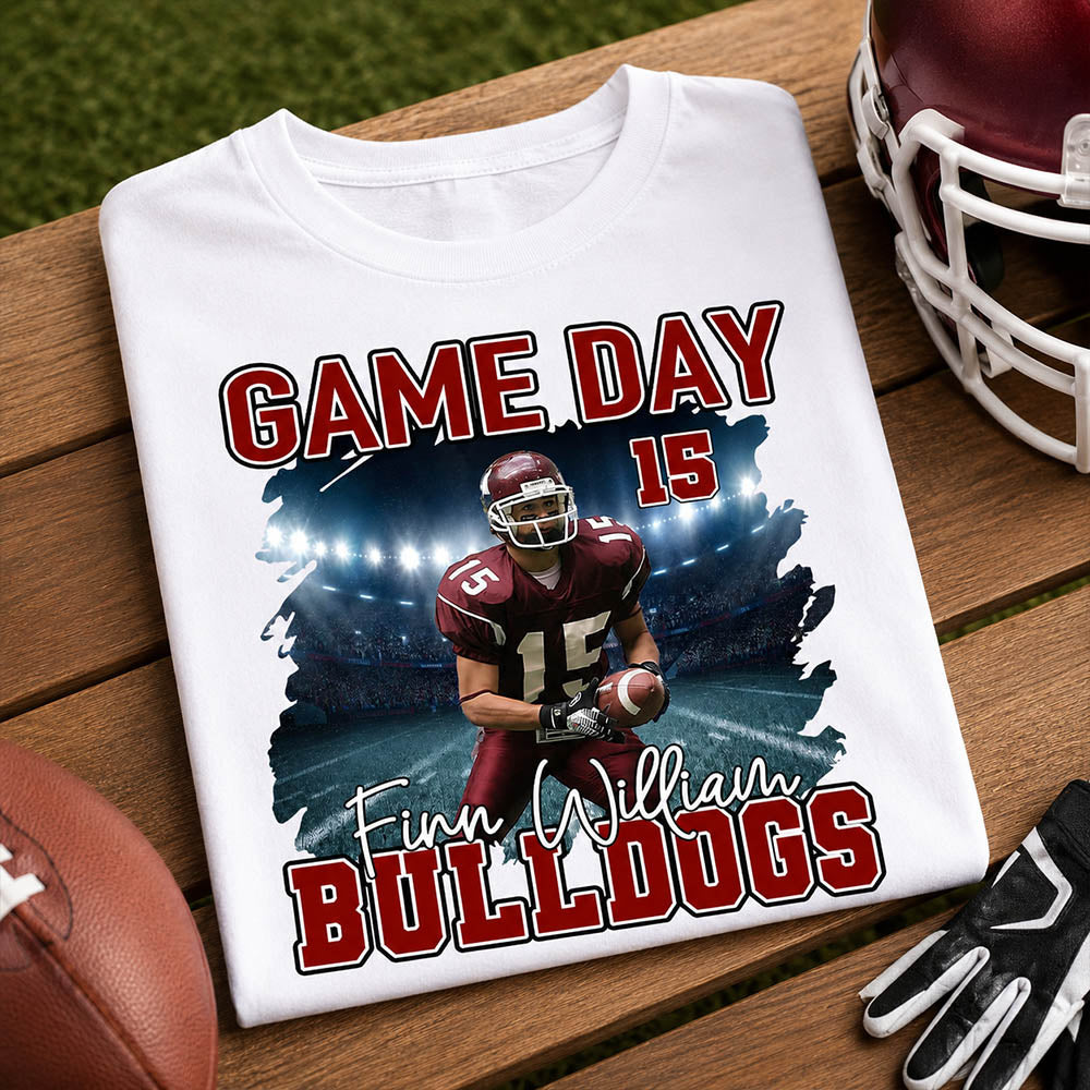 Custom Photo Football Game Day Personalized Shirt Custom Team Name