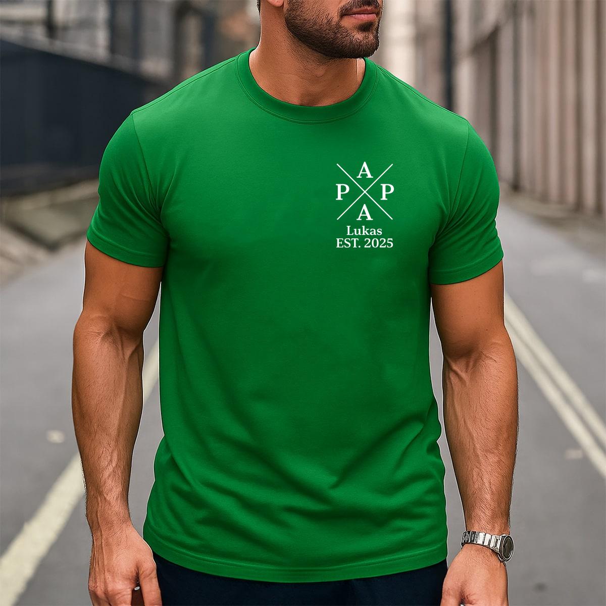 Personalized Men's T-Shirt For Dad With Children's Names And Birth Years As A Father's Day Gift