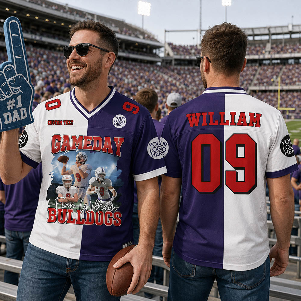 Football Game Day Personalized Jersey American Football Custom Photo Football Shirt Gift For Football Player K1702