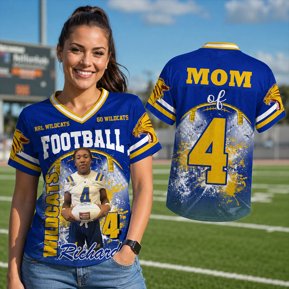 Custom Photo Football Jersey Game Day Shirt Gift For Sport Family H2511