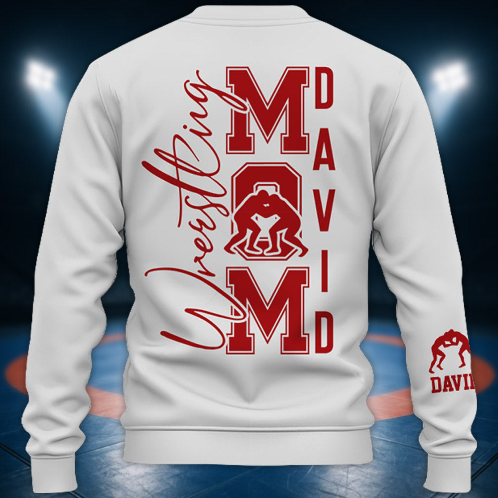 My Favorite Wrestler Calls Me Mom - Personalized All Over Print Shirt For Wrestling Mom Wrestling Family T1807