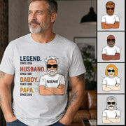 The Legend Husband Daddy Papa Custom Shirt Gift For Grandpa