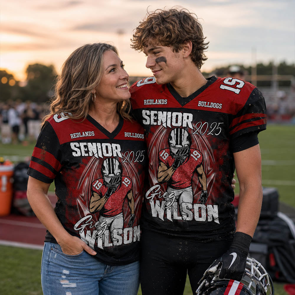 Custom Photo Football Jersey Shirt For Football Family GameDay Shirt