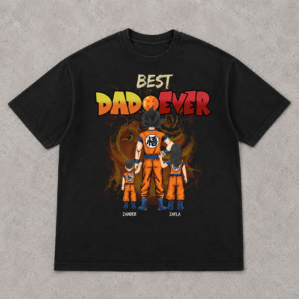 Personalized Best Dad Ever Shirt - Dragon Dad Custom Shirt Gift For Dad