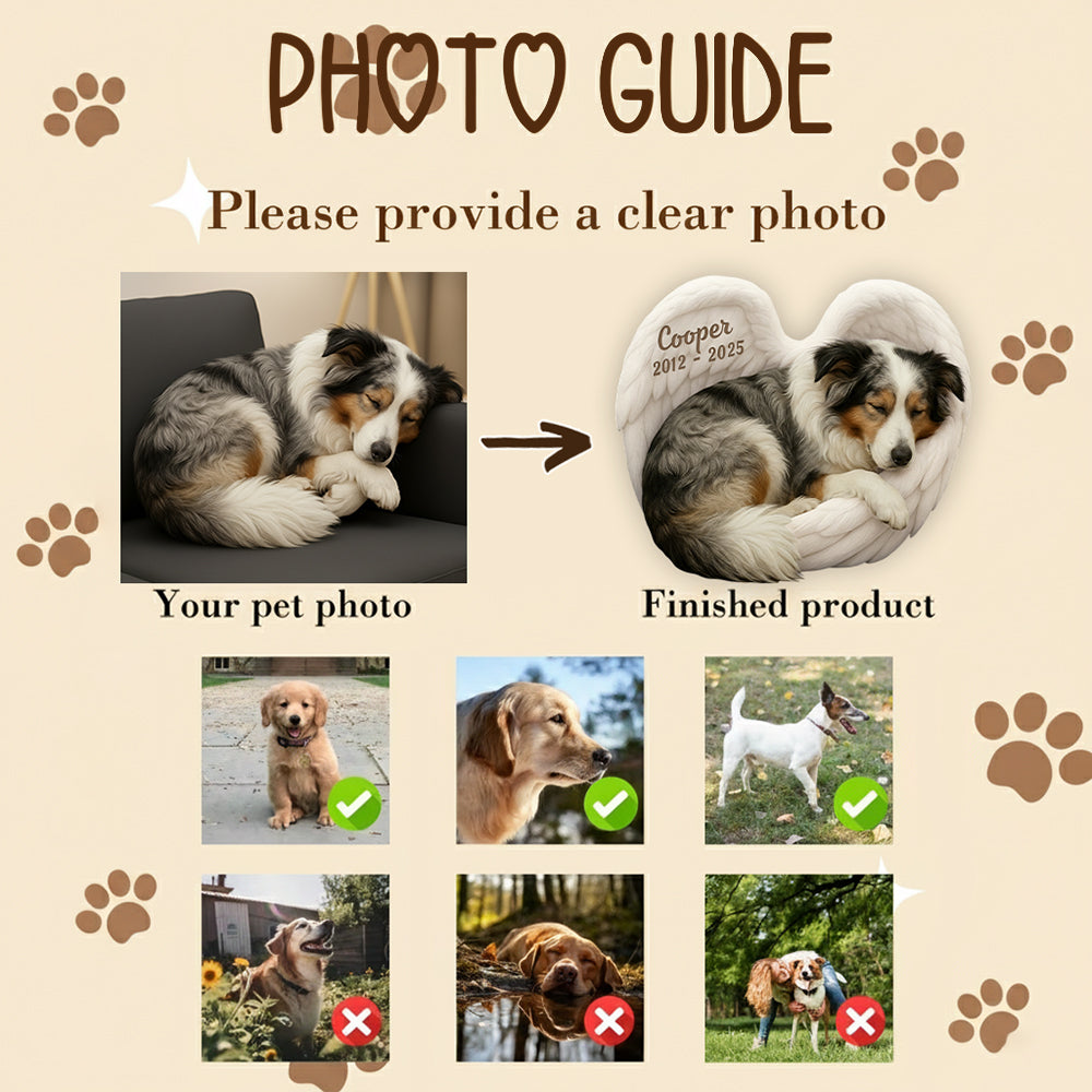 Personalized Dog Heaven Custom Shaped Ugly Plush Pillow - Custom Photo Gifts For Dog Lover T1807 Hv01