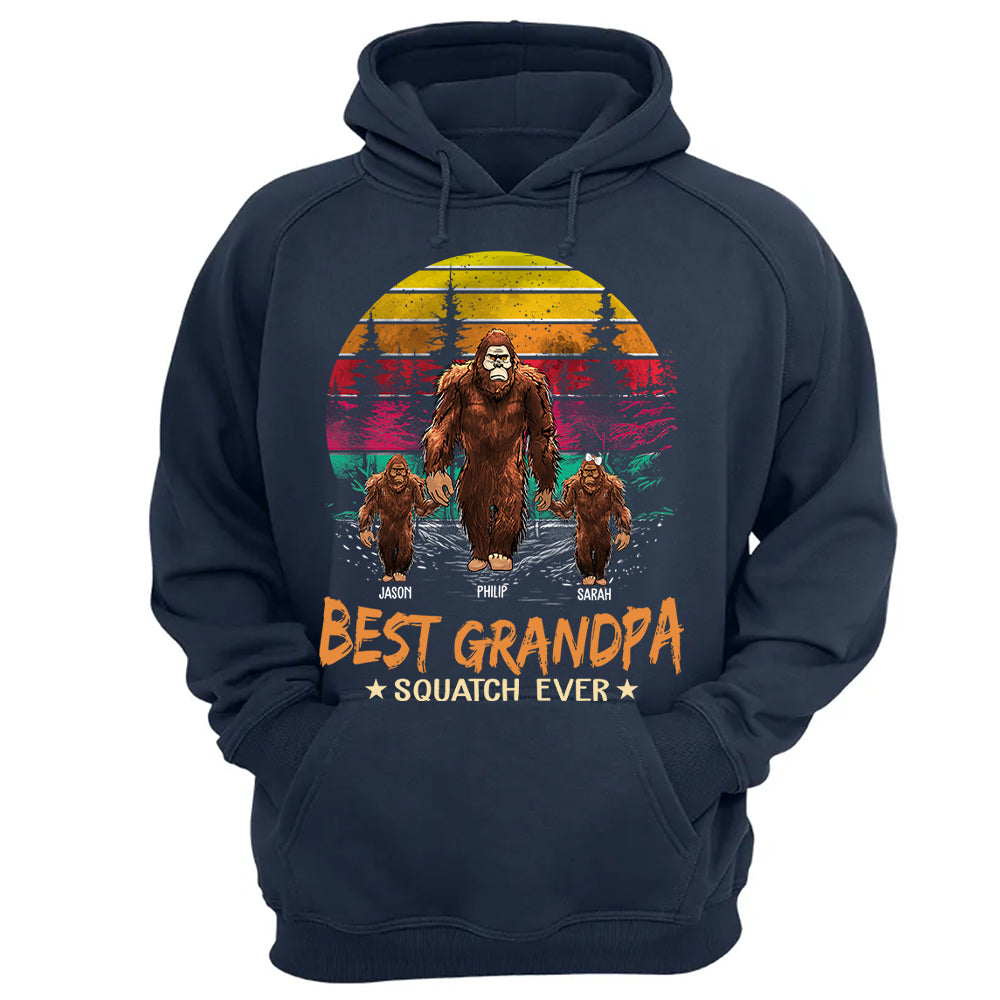 Best PaPa Squatch Ever Bigfoot - Personalized Vintage Shirt T1807 Li29