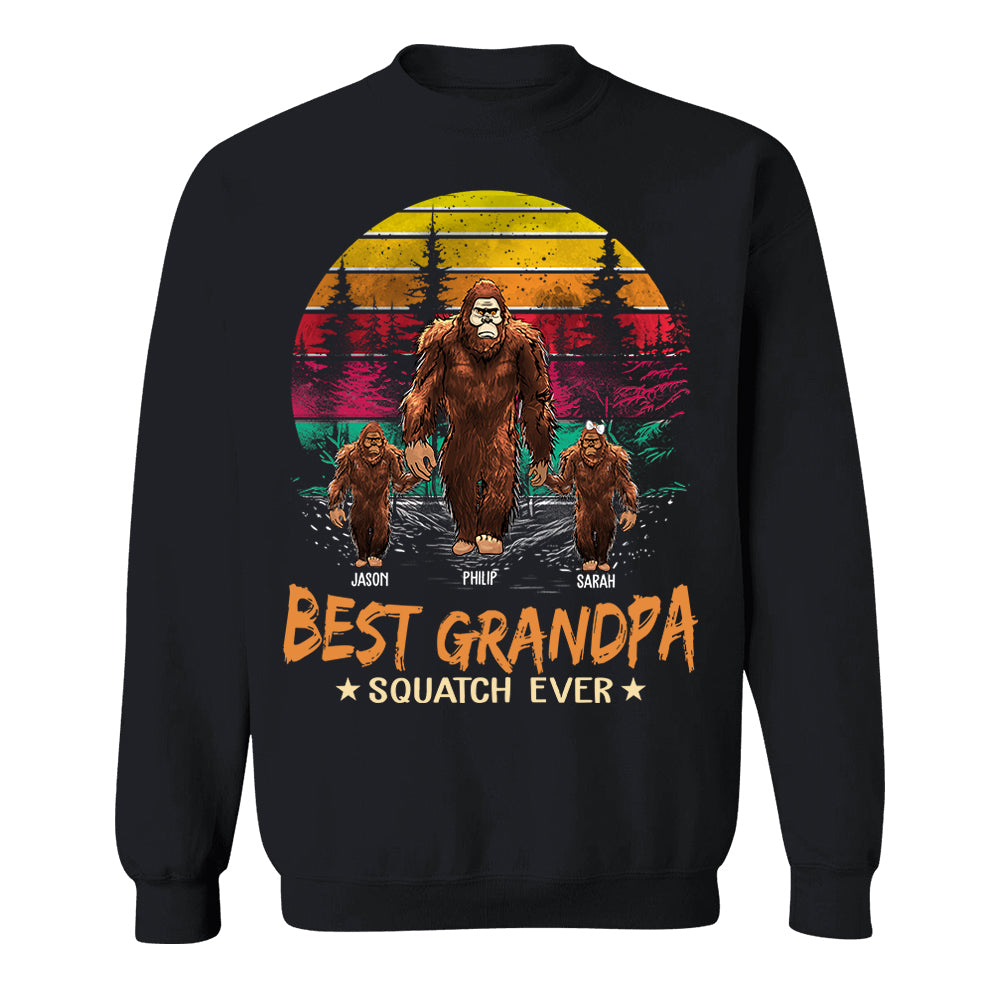 Best PaPa Squatch Ever Bigfoot - Personalized Vintage Shirt T1807 Li29