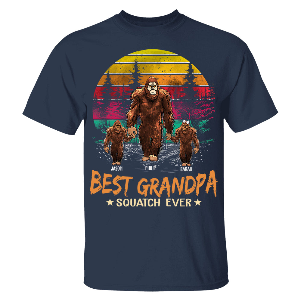 Best PaPa Squatch Ever Bigfoot - Personalized Vintage Shirt T1807 Li29