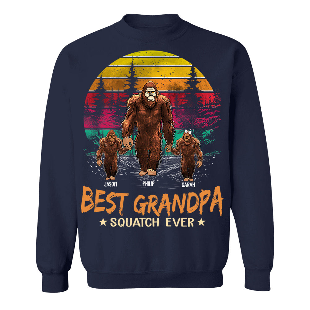 Best PaPa Squatch Ever Bigfoot - Personalized Vintage Shirt T1807 Li29