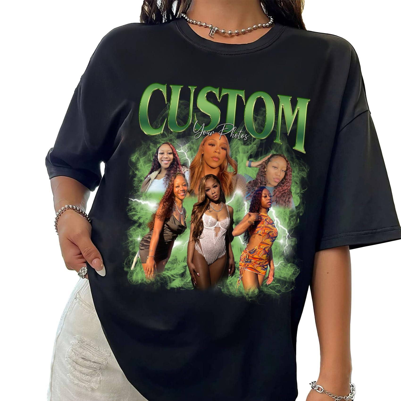 Custom Bootleg Rap Tee Shirts Personalized Your Photos Vintage Shirt