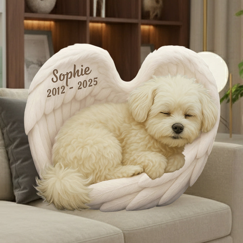 Personalized Dog Heaven Custom Shaped Ugly Plush Pillow - Custom Photo Gifts For Dog Lover T1807 Hv01