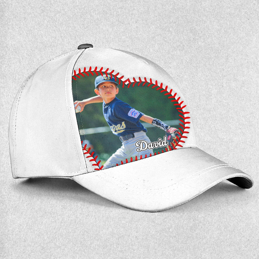 My Favorite Baseball Player Calls Me Mom - Personalized Classic Cap Tu20