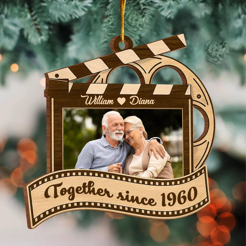 Together Since, Custom Photo Wooden Ornament, Gift For Couples T1807 Nh00