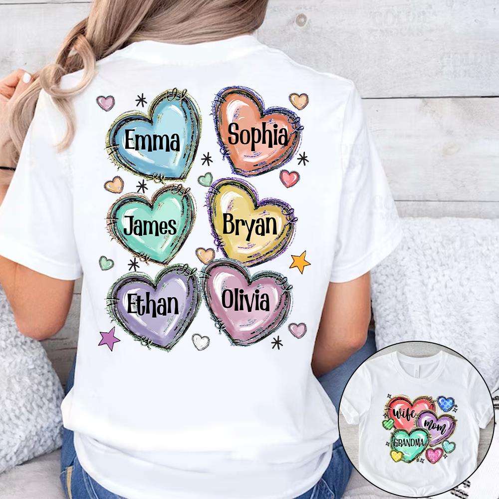 Custom Grandma Sweethearts for Grandmas Shirt - Personalized Shirt Gift For Grandma Nh00
