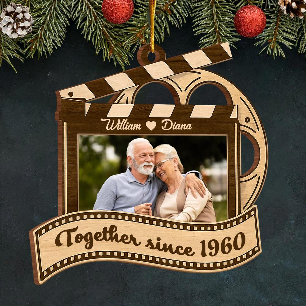 Together Since, Custom Photo Wooden Ornament, Gift For Couples T1807 Nh00