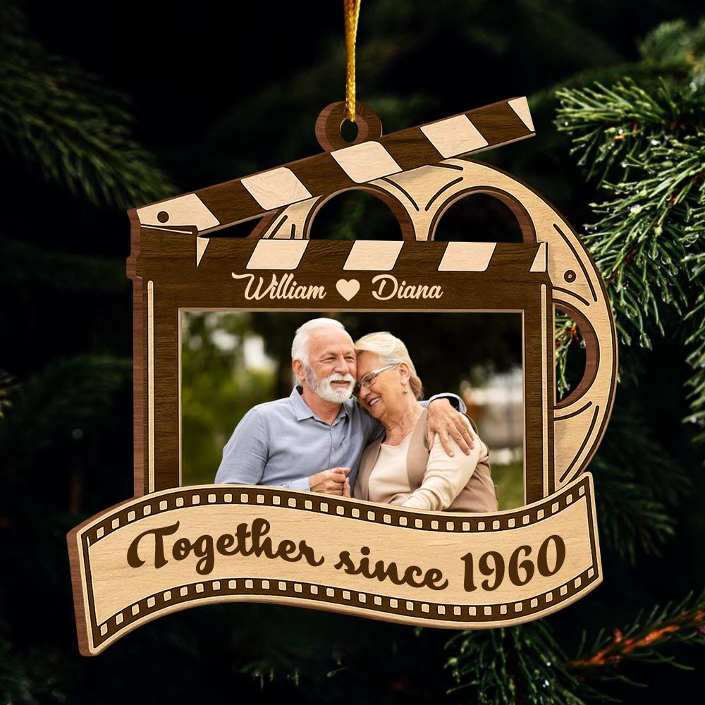 Together Since, Custom Photo Wooden Ornament, Gift For Couples T1807 Nh00