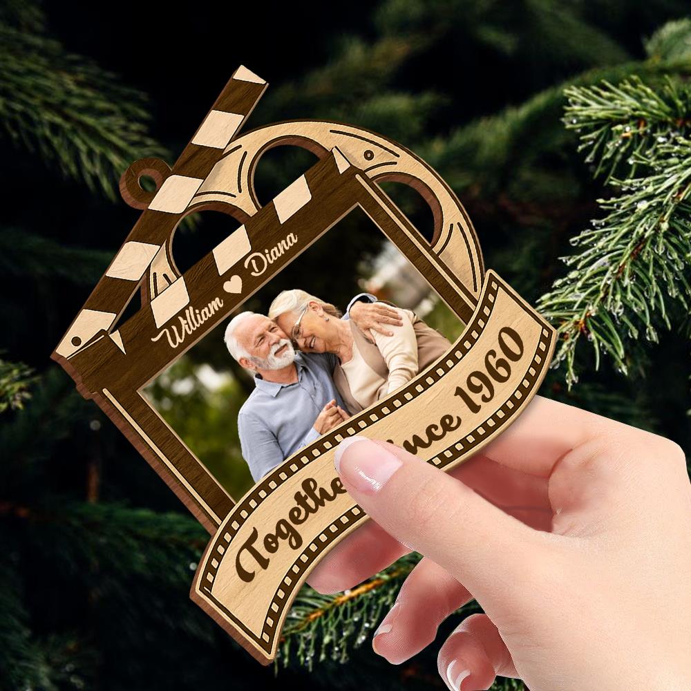 Together Since, Custom Photo Wooden Ornament, Gift For Couples T1807 Nh00