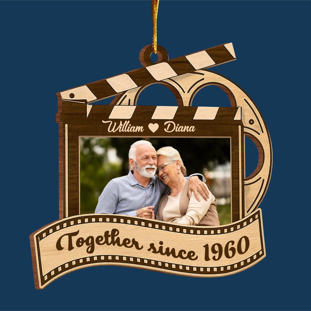 Together Since, Custom Photo Wooden Ornament, Gift For Couples T1807 Nh00