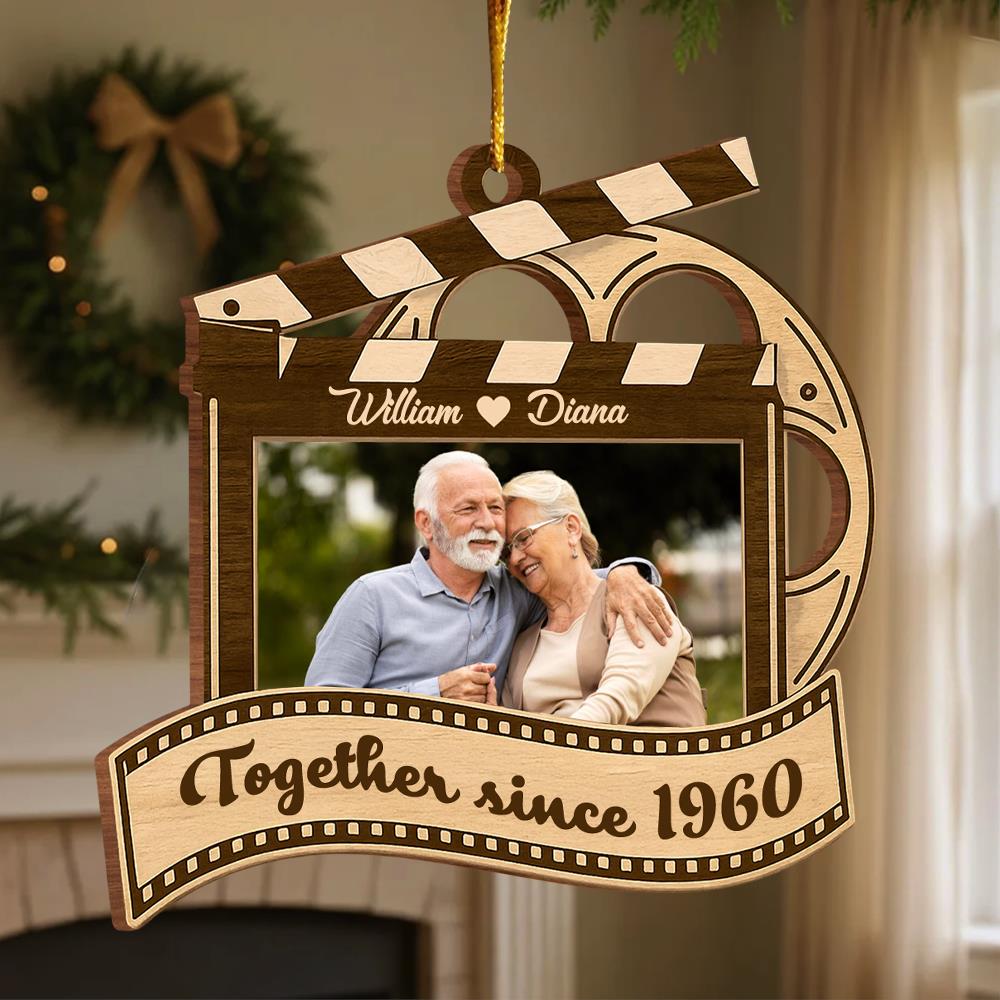 Together Since, Custom Photo Wooden Ornament, Gift For Couples T1807 Nh00