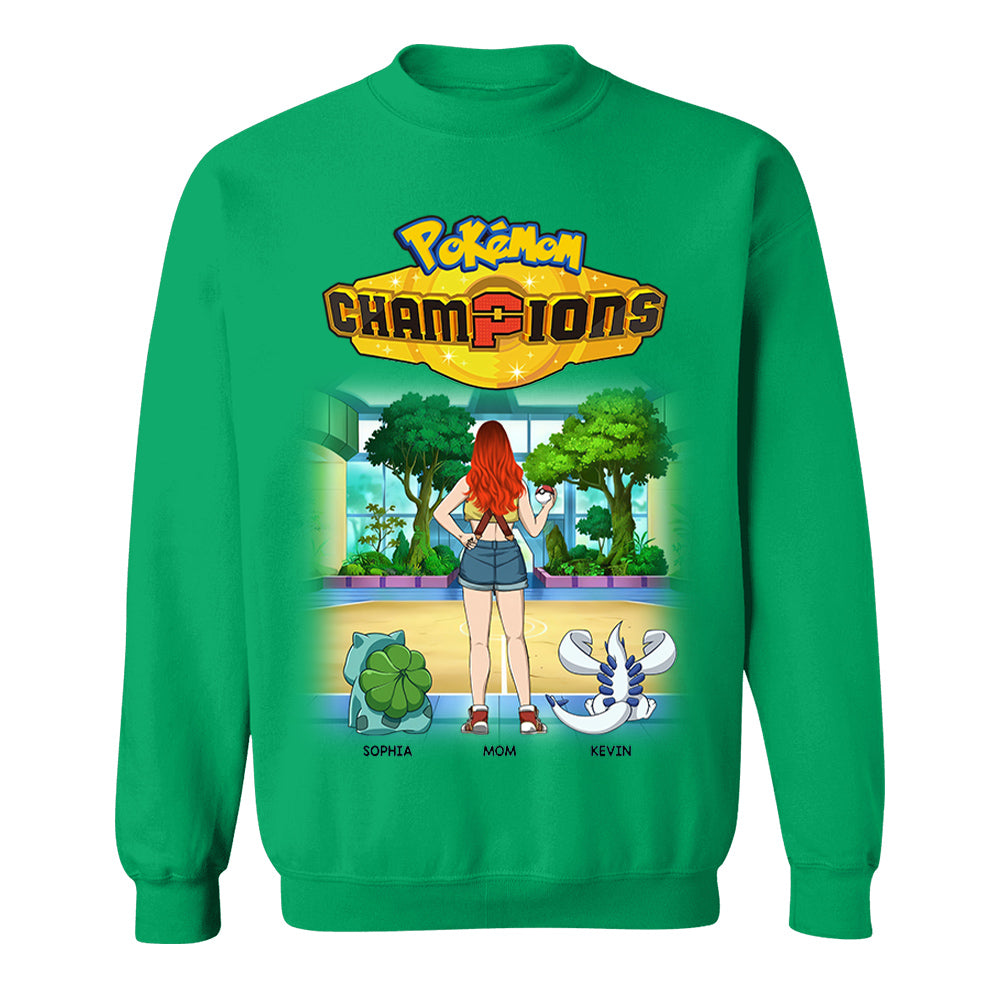 Pokémom Champions-Personalized Shirt For Mom, Dad Custom Nickname With Kids Gift Na02 VH01