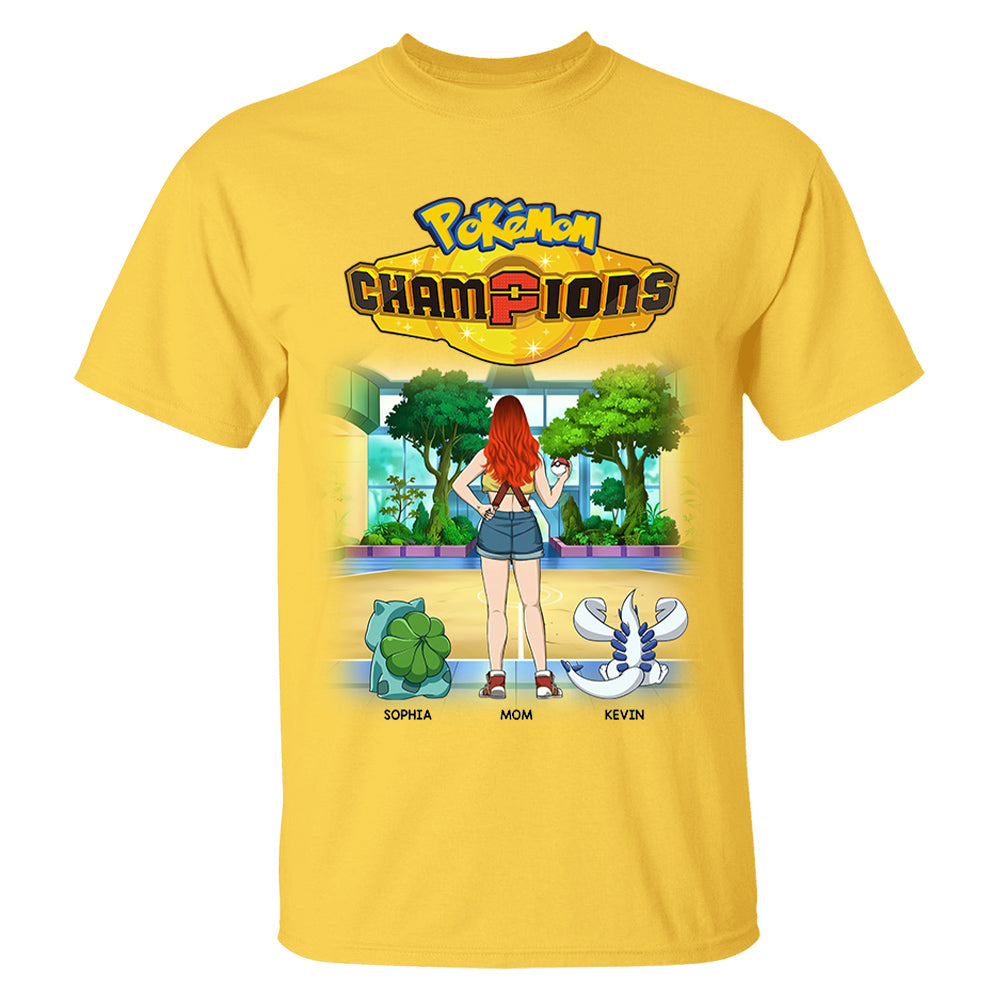 Pokémom Champions-Personalized Shirt For Mom, Dad Custom Nickname With Kids Gift Na02 VH01