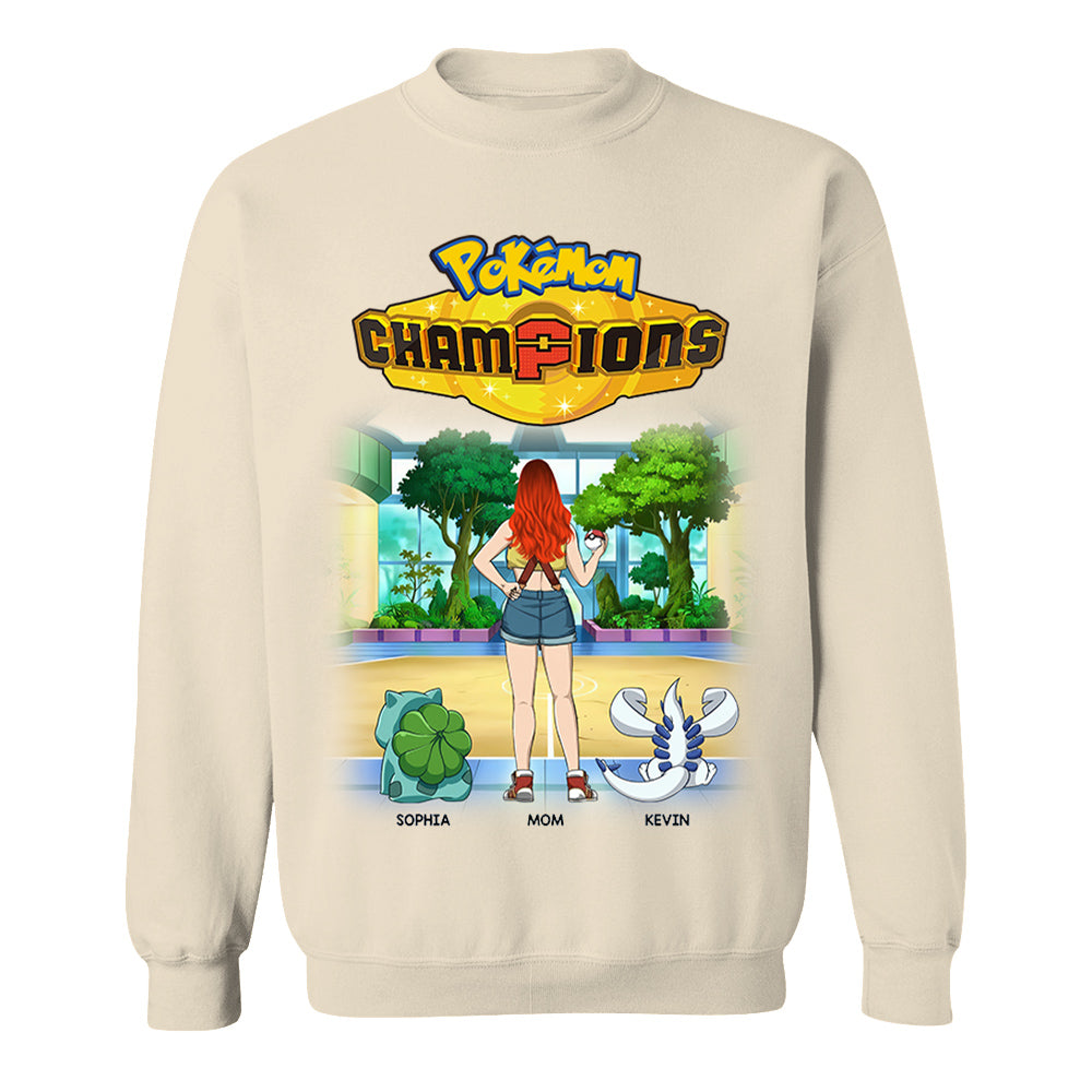 Pokémom Champions-Personalized Shirt For Mom, Dad Custom Nickname With Kids Gift Na02 VH01