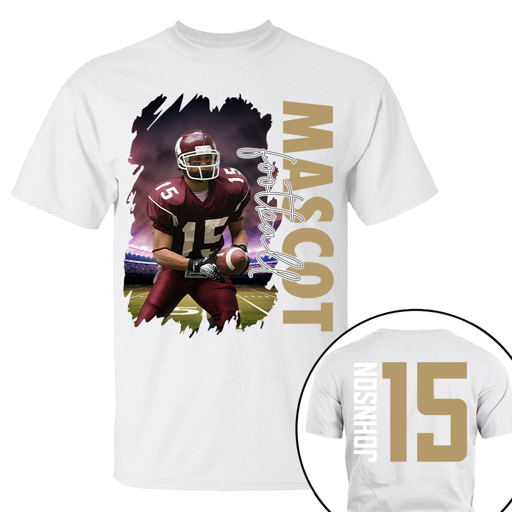 Custom Photo Football Shirt, Personalized Football Mom Shirt, Game Day Football Hoodie, Footballl Dad Sweatshirt