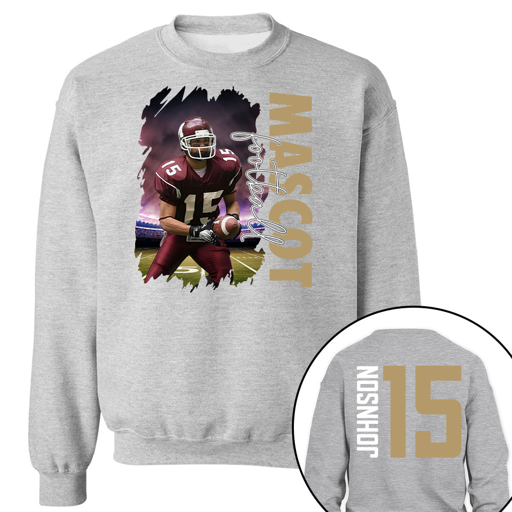 Custom Photo Football Shirt, Personalized Football Mom Shirt, Game Day Football Hoodie, Footballl Dad Sweatshirt